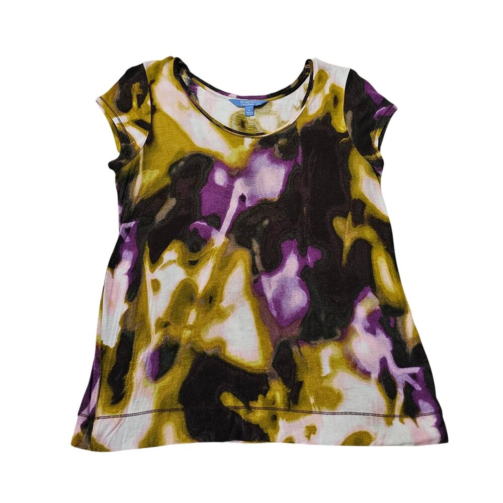 Simply Vera Vera Wang Size L Shirt Purple Black